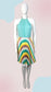 Vestido corto Lurex falda plisada
