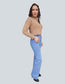 Sueter manga larga afelpado color Beige
