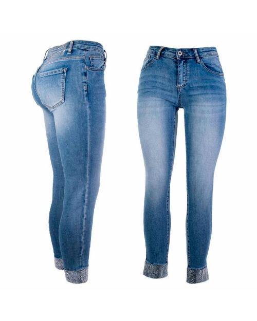 Jeans skinny brillantes al tobillo - Pardela