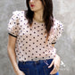 Blusa en tul de lunares