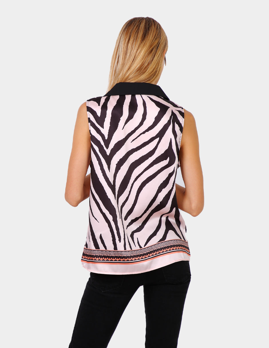 Blusa zebra rosa